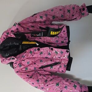 Moncler Pink Graphic Puffer Jacket